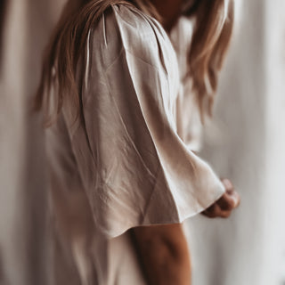 Grafton beige satin blouse *NEW*