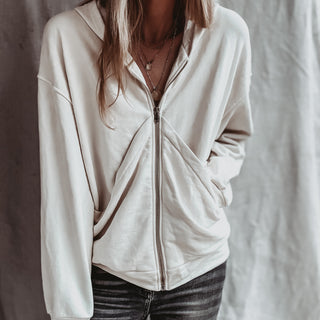 Slouchy Cream hoody  *NEW*