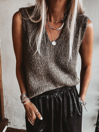 Nantes KHAKI knitted tank *NEW*