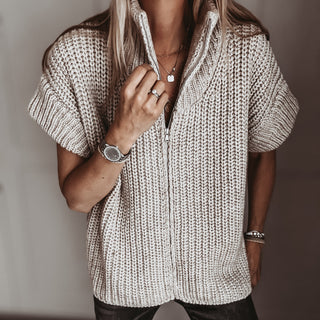 CREAM Zip knit *NEW*