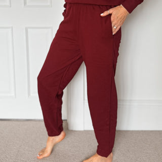 COLLEGE Burgundy super slouchy joggers *NEW*