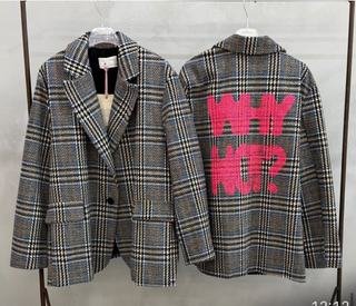 Neon WHY NOT check blazer *NEW*