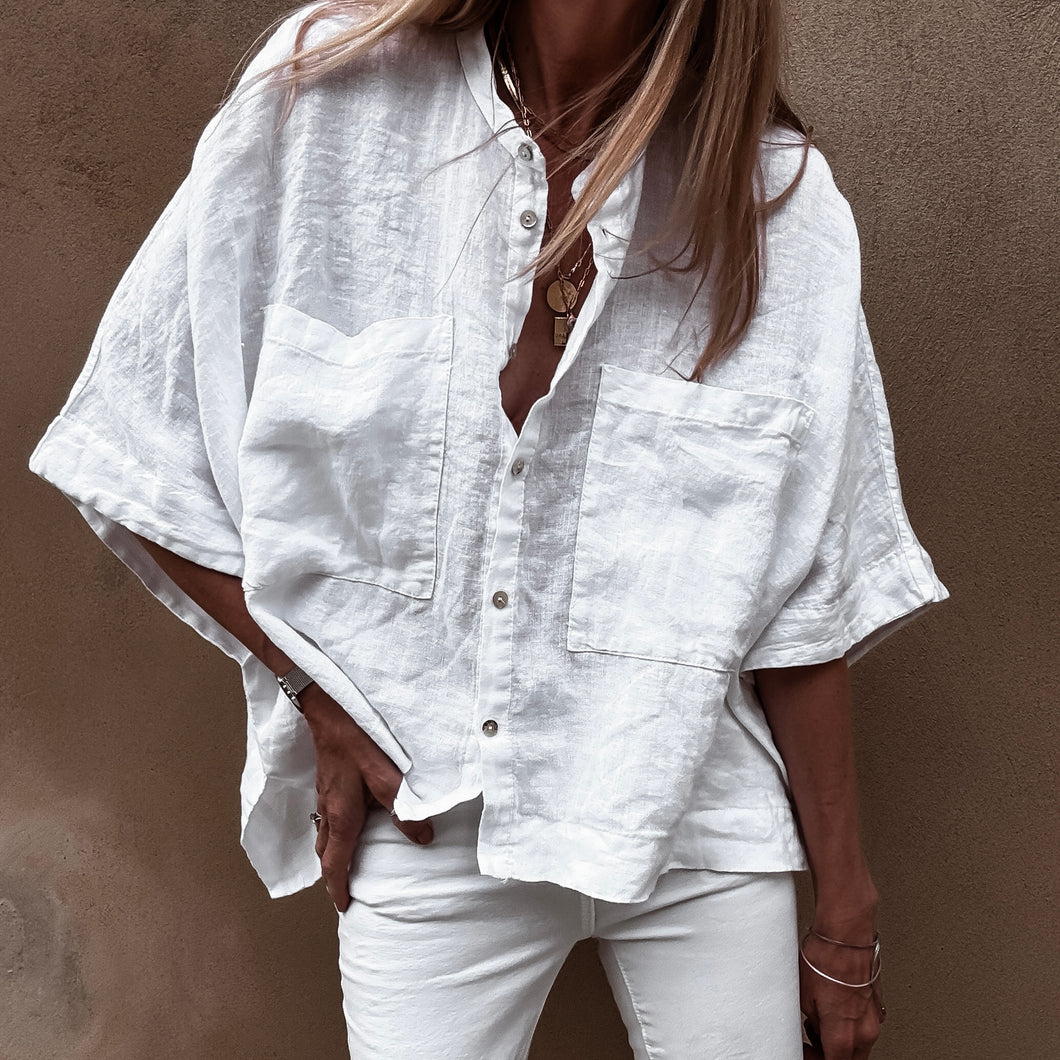 Tana linen white blouse *NEW*