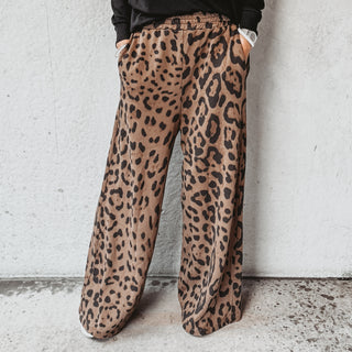 Leopard wide leg joggers *NEW*