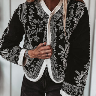 Mandarin MONOCHROME Eden quilted jacket *NEW*