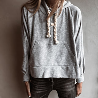 Grey hoody with braid ties top *NEW*