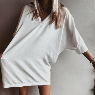 Ithaca VINTAGE WHITE V neck tunic