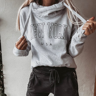 COLLEGE grey  NEW YORK Hoody