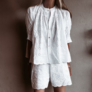 Pompano Broderie floaty Blouse *NEW*