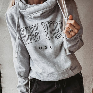 COLLEGE grey  NEW YORK Hoody