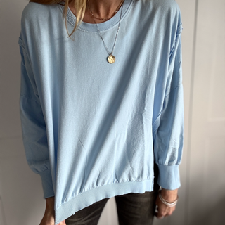 POWDER BLUE Perugia super slouchy sweatshirt *NEW*