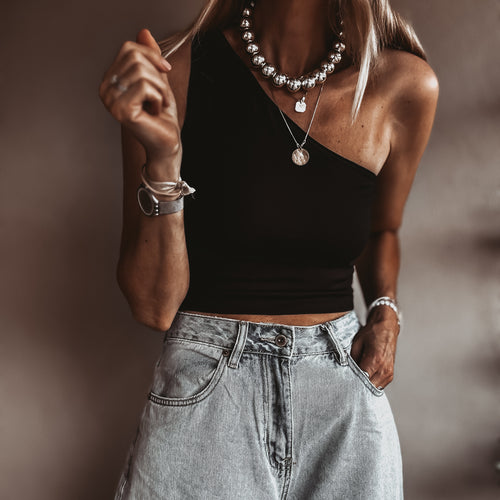 Brya Black one shoulder top *NEW*