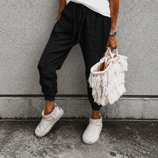 Black LINEN ULTIMATE joggers *NEW*