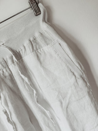 White LINEN ULTIMATE joggers *NEW*