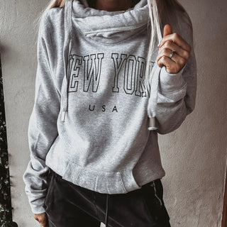 COLLEGE grey  NEW YORK Hoody *BACK IN STOCK*