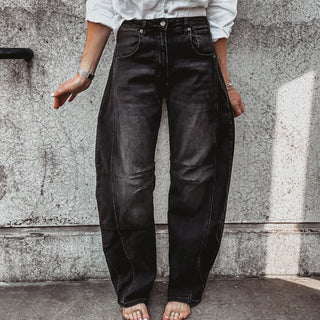 Bilbao washed dark grey barrel jeans *NEW*