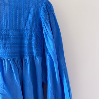 Electric blue Pennie pleated blouse *NEW*