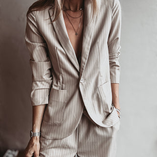 Pin stripe desert beige suit *SALE*