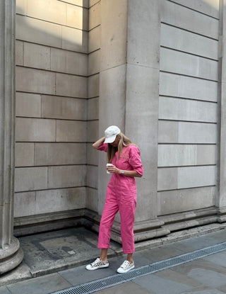 Pink denim boiler suit *NEW*