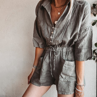 Verena light khaki playsuit *NEW*