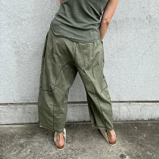 IBIZA TOWN parachute pants WASHED KHAKI *NEW*