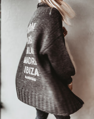 Dark biscuit / cream Cities Cardigan *NEW*