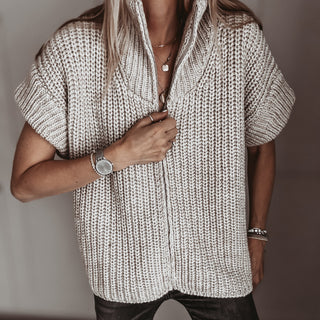 CREAM Zip knit *NEW*