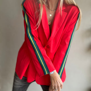 Red stripe boyfriend blazer *NEW*