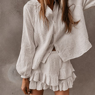 Sand Tiana two piece skirt & shirt