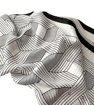 Monochrome satin bandana scarf
