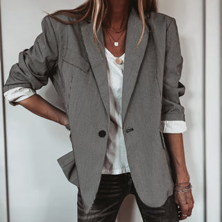 Merino black check blazer *NEW*