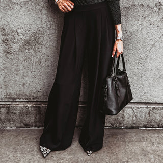 BLACK Amy palazzo pants