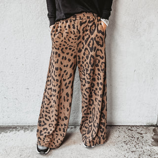 Leopard wide leg joggers *NEW*