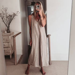 Libby sand linen jumpsuit *NEW*