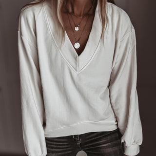 Cream Cam V neck sweatshirt *NEW*