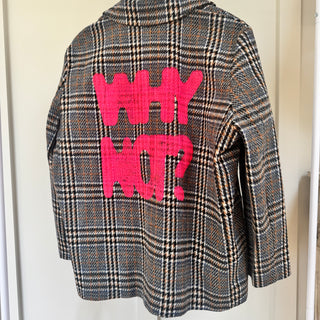 Neon WHY NOT check blazer *NEW*