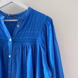 Electric blue Pennie pleated blouse *NEW*