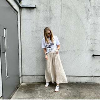 Loire linen BEIGE skirt *NEW*