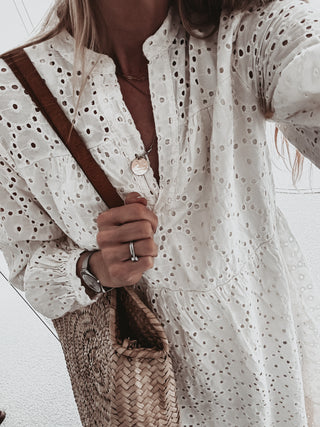 Broderie Anglaise vintage white dress