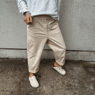 EDEN Cream wide leg joggers