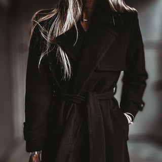 Lucy BLACK long winter coat *NEW*