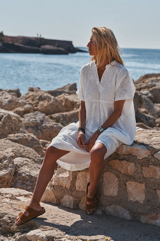Sevena broderie anglais WHITE dress
