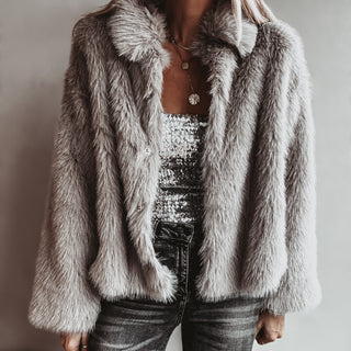 Faux fur GREY jacket *NEW*