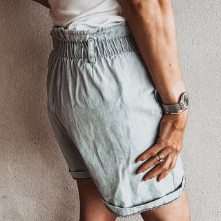 Poppy paperbag shorts DENIM BLUE