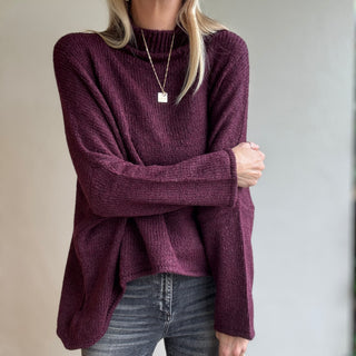 Milano BURGUNDY high neck jumper *NEW*