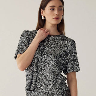 Meera SILVER Sequin tee *NEW*