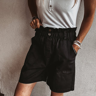 Poppy paperbag shorts BLACK *NEW*