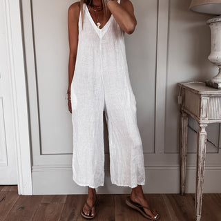Libby white linen jumpsuit *NEW*