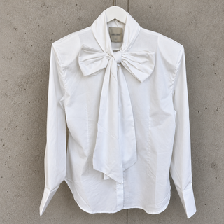 Bria WHITE bow blouse *NEW*