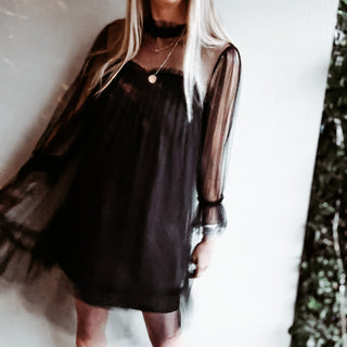 Black babydoll organza dress  *NEW*